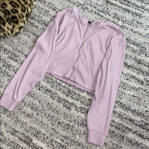 lavender cropped zip jacket !